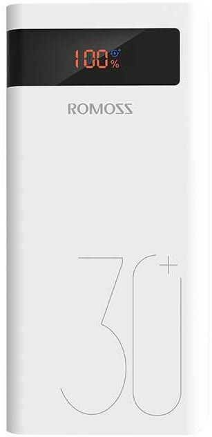 Внешний аккумулятор Power Bank 30000 мАч Romoss PHP30 PRO (Sense 8P+) белый