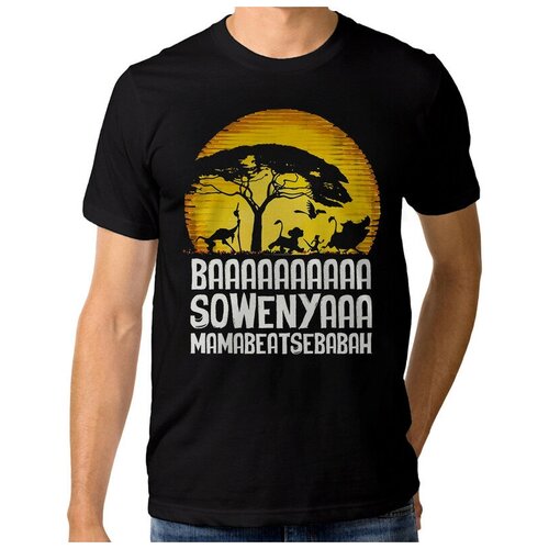 фото Футболка design heroes лев симба и друзья мужская черная 2xl