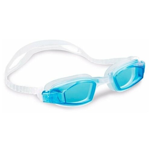 фото Очки для плавания free style sport goggles голубые, от 8 лет bestway