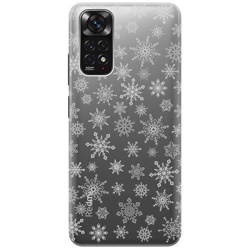 Силиконовый чехол с принтом Fairy Snowflakes для Xiaomi Redmi Note 11 / Сяоми Редми Ноут 11 силиконовый чехол с принтом fairy snowflakes для xiaomi redmi 10 сяоми редми 10