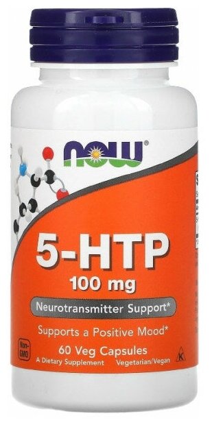 5 htp 100 мг нау фудс 60 капсул для улучшения настроения и хорошего сна