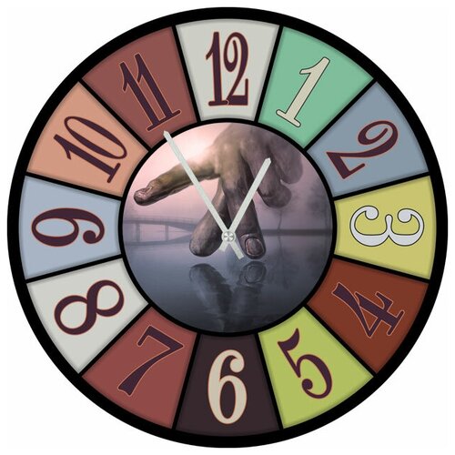 фото Svs настенные часы svs 3502766 пальцы в рамке