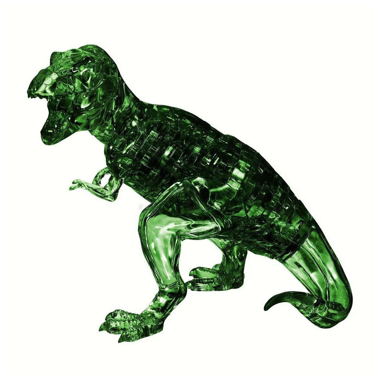 Головоломка 3D Crystal Puzzle Динозавр зеленый цвет: зеленый - фото №3