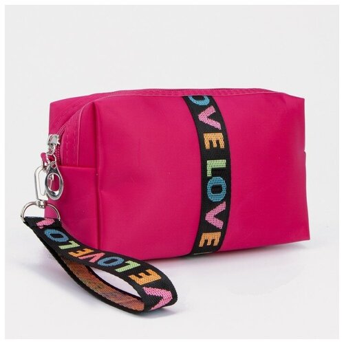 Косметичка Gorodok на молнии, ремешок на запястье, , розовый
