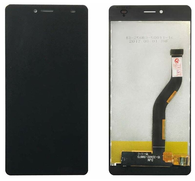 Дисплей (экран) в сборе с тачскрином для BQ Mobile BQS-5070 Magic черный / 1280x720
