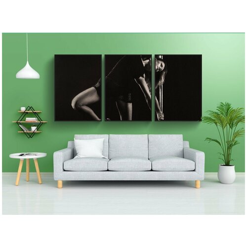 фото Набор модулных постеров для интерьера "пилон, полет, девушка" 60x90 см. в тубусе, без рамки lotsprints