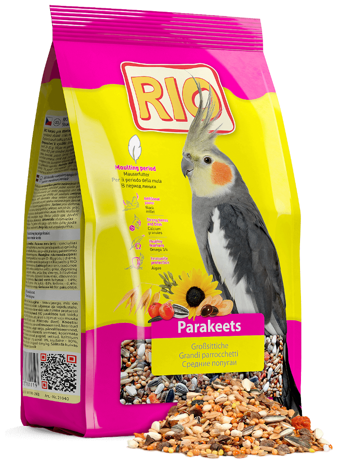 RIO (РИО) Корм для средних попугаев в период линьки 1кг