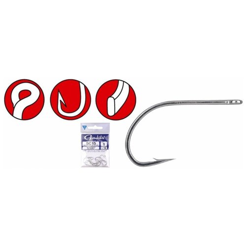 крючок gamakatsu ss15 t 8 146790 12шт Крючок Gamakatsu Hook SC15/T/0 US-LB №2/0