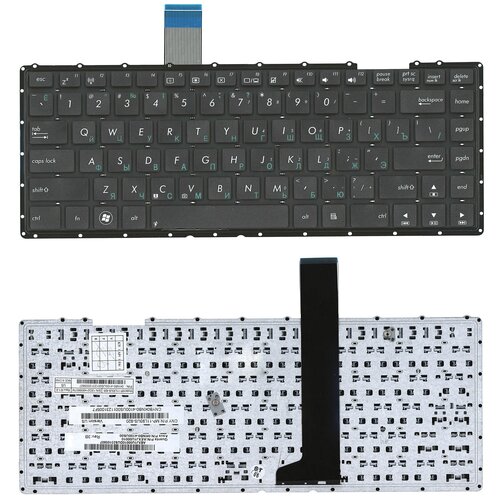 Клавиатура для ноутбука Asus 13GN4O2AP020-1 черная без рамки, плоский Enter