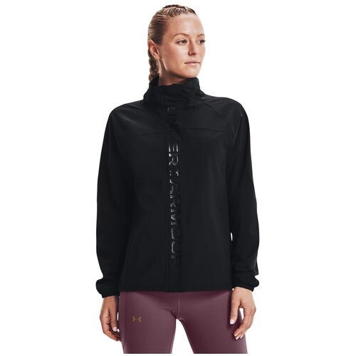 фото Толстовка under armour rush woven fz jacket черный lg 1368738-001