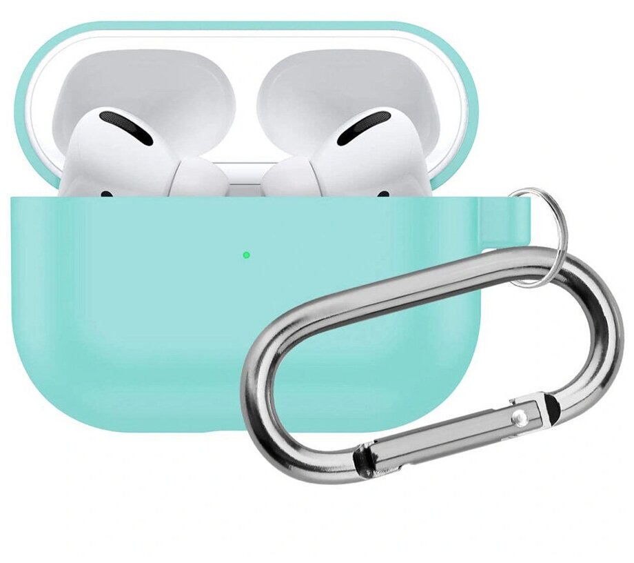 Чехол для Apple AirPods Pro силиконовый InnoZone Hang Case - Бирюзовый (APP-20C-MK-18)