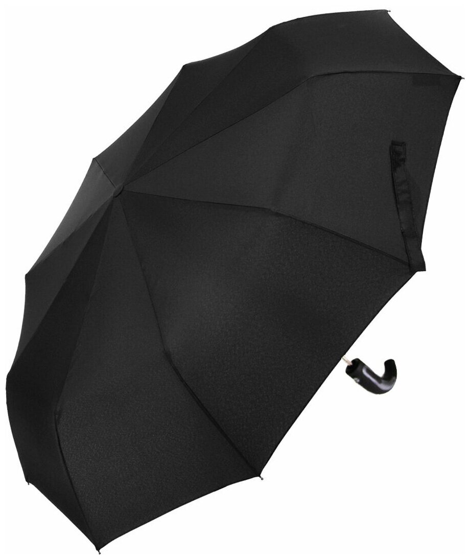 Мужской складной зонт Popular Umbrella автомат 1016H/Черный 