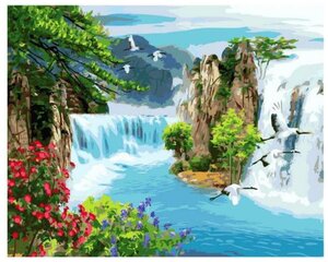 Картина по номерам Paintboy Original GX 37899 Потрясающие водопады 40х50см