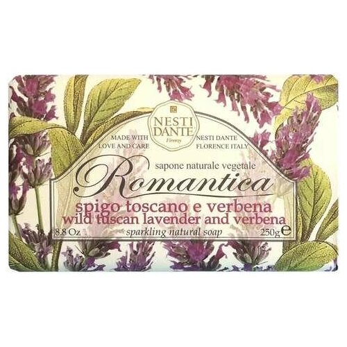 NESTI DANTE Мыло Wild Tuscan Lavender & Verbena / Тосканская лаванда и вербена, 250г. мыло твердое nesti dante мыло romantica tuscan lavender