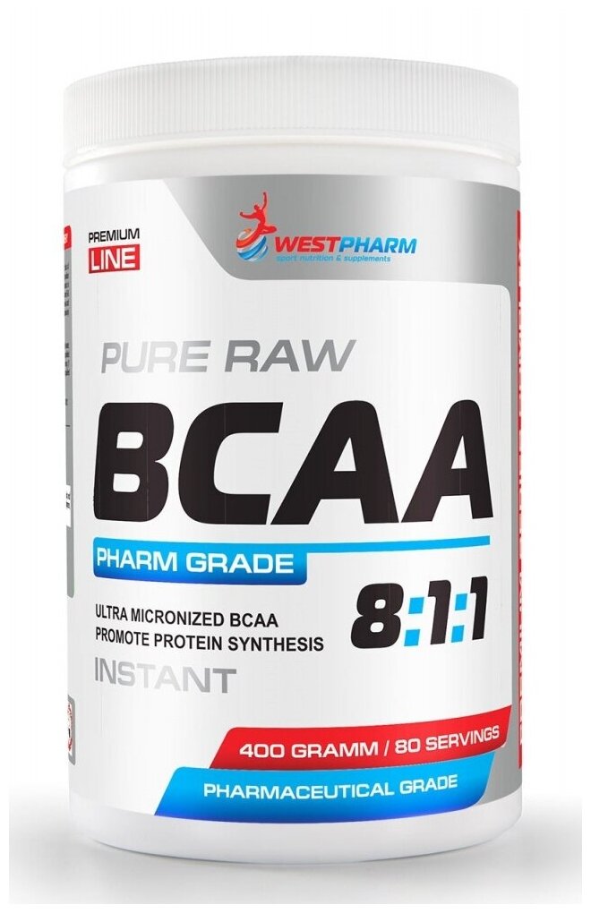 WestPharm BCAA 8:1:1 400 гр (WestPharm) Без вкуса