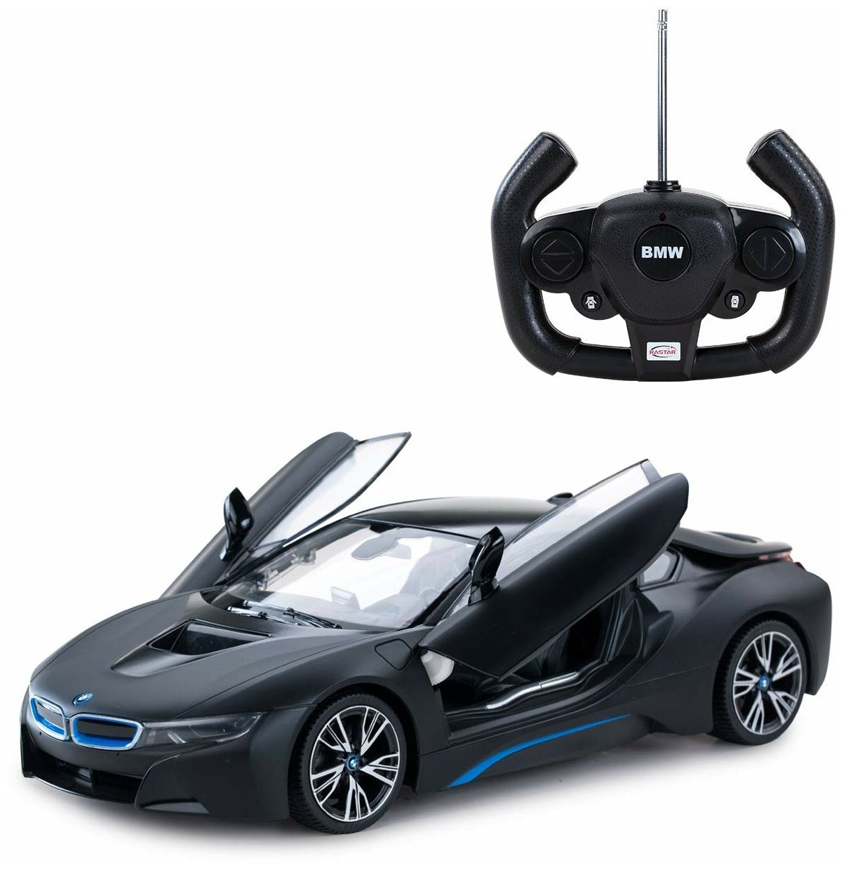 Машина р/у Rastar M 1:14 BMW i8 черная матовая (71060MB)