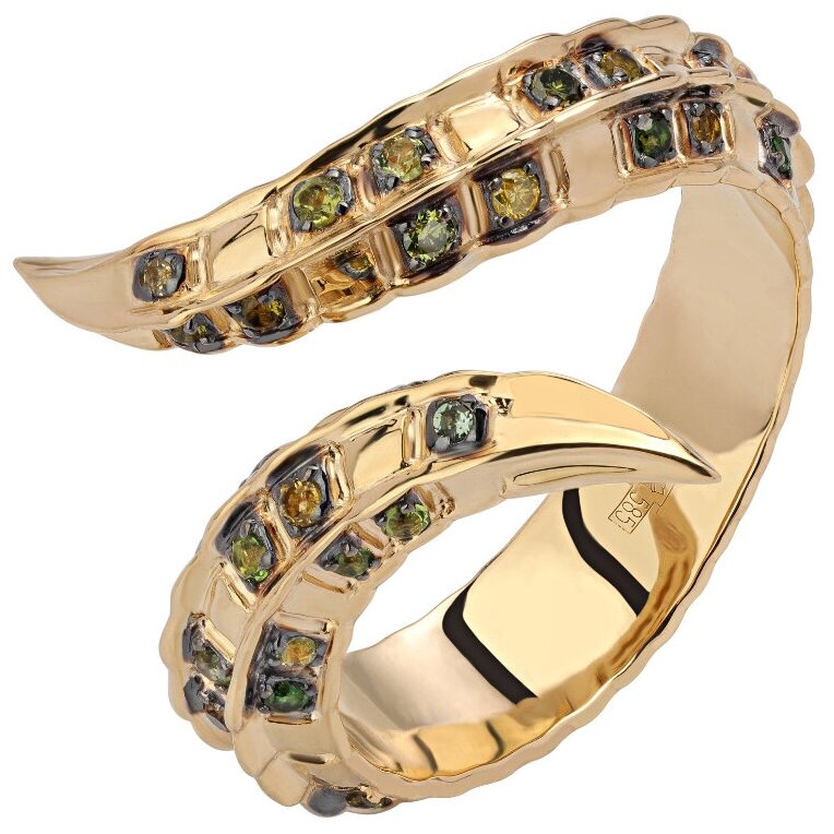 Кольцо Эстет, желтое золото, 585 проба
