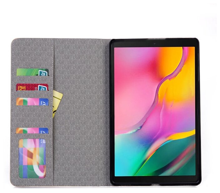 Чехол-футляр Чехол. ру для планшета Samsung Galaxy Tab A 10.1 SM-T510 (2019) / SM-T515 (2019) из лаковой рельефной кожи под крокодила брутальный черный