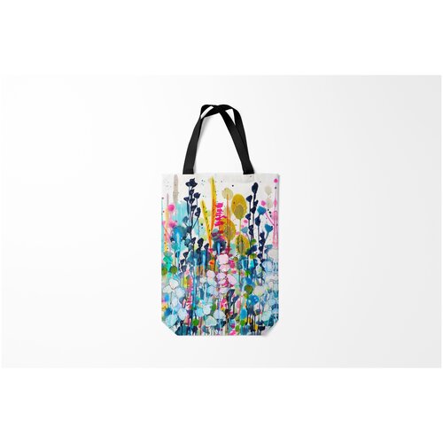 фото Сумка-шоппер / 31х42 см / тренды / цветы watercolor flowers burnettie