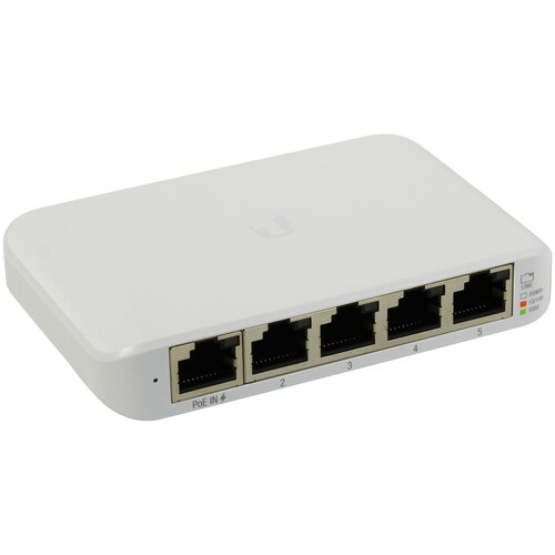 Коммутатор Ubiquiti UniFi Switch Flex Mini коммутатор mikrotik hex poe lite rb750upr2 5 портов 10 100 ethernet