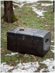 Банкетка сундук С ремнями малый с ящиком для хранения