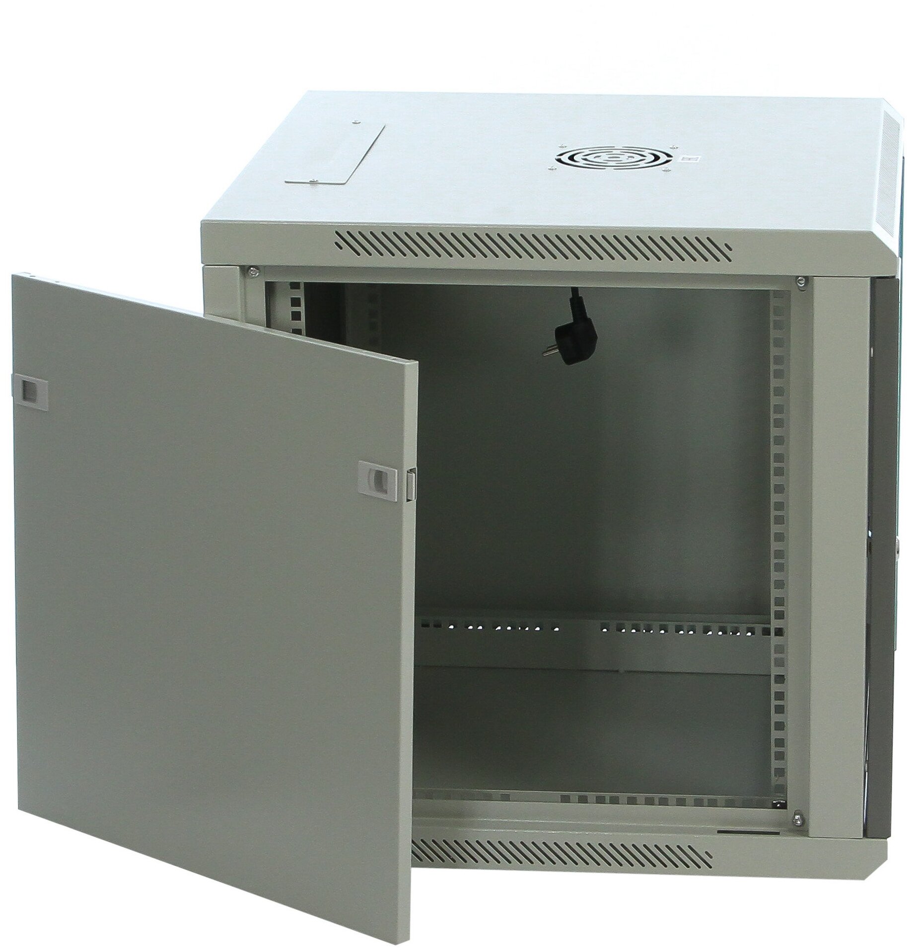Шкаф 12U 600х450 19 дюймов телекоммуникационный серверный настенный серый C126045GWTWOF
