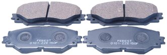 Дисковые тормозные колодки передние FEBEST 0101-ZZE150F для Toyota, Lexus (4 шт.)