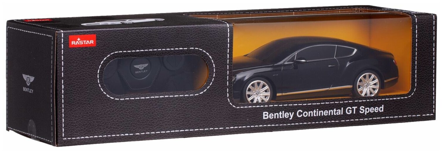 Машина р у 1:24 Bentley Continental GT speed, цвет чёрный 2.4G 48600B