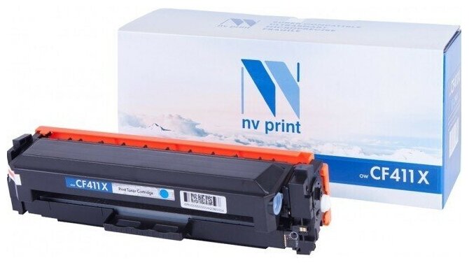 Картридж NV Print CF411X Голубой для принтеров HP LaserJet Color Pro M377dw/ M452nw/ M452dn/ M477fdn/ M477fdw/ M477fnw, 5000 страниц