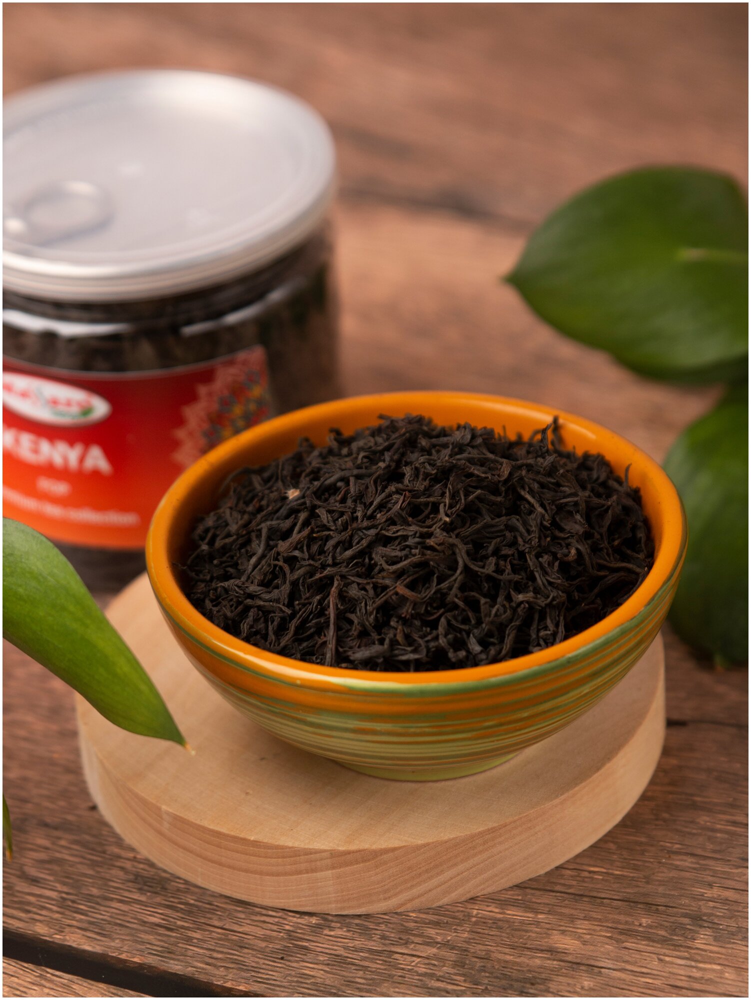 Чай черный крупнолистовой Кения FOP Massaro tea 100гр в банке ПЭТ easy open - фотография № 2