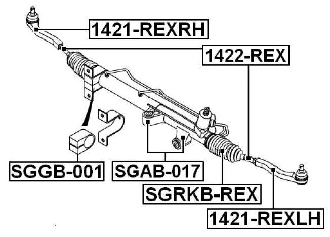 Наконечник рулевой FEBEST 1421REXLH