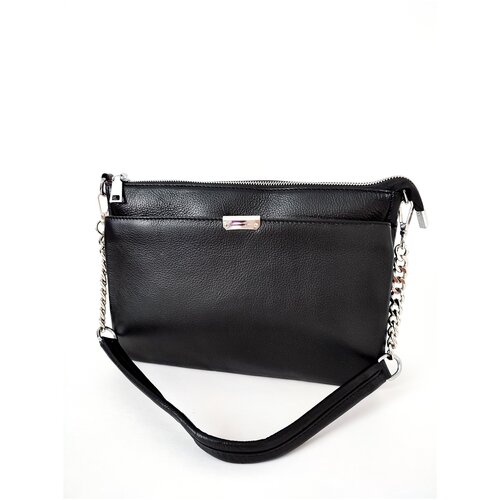 фото Сумка женская из натуральной кожи, цвет черный serena