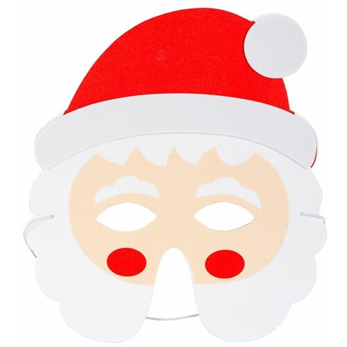 Карнавальная маска Riota на Новый Год, Дед Мороз, 1 шт