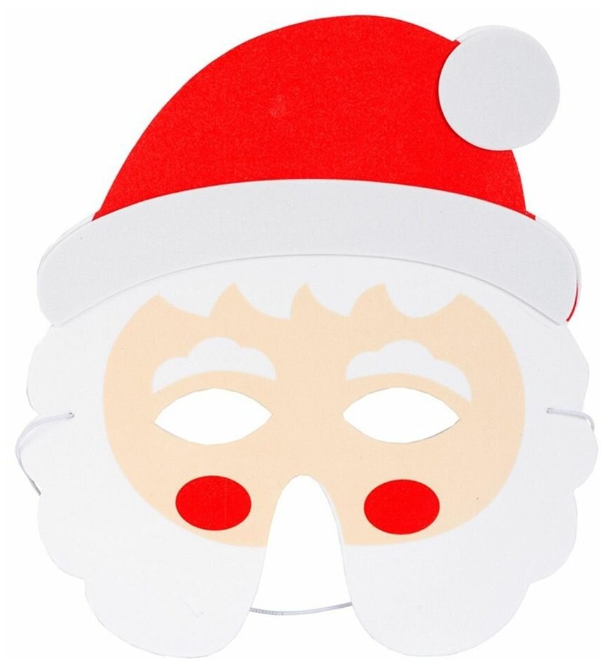 Карнавальная маска Riota на Новый Год, Дед Мороз, 1 шт