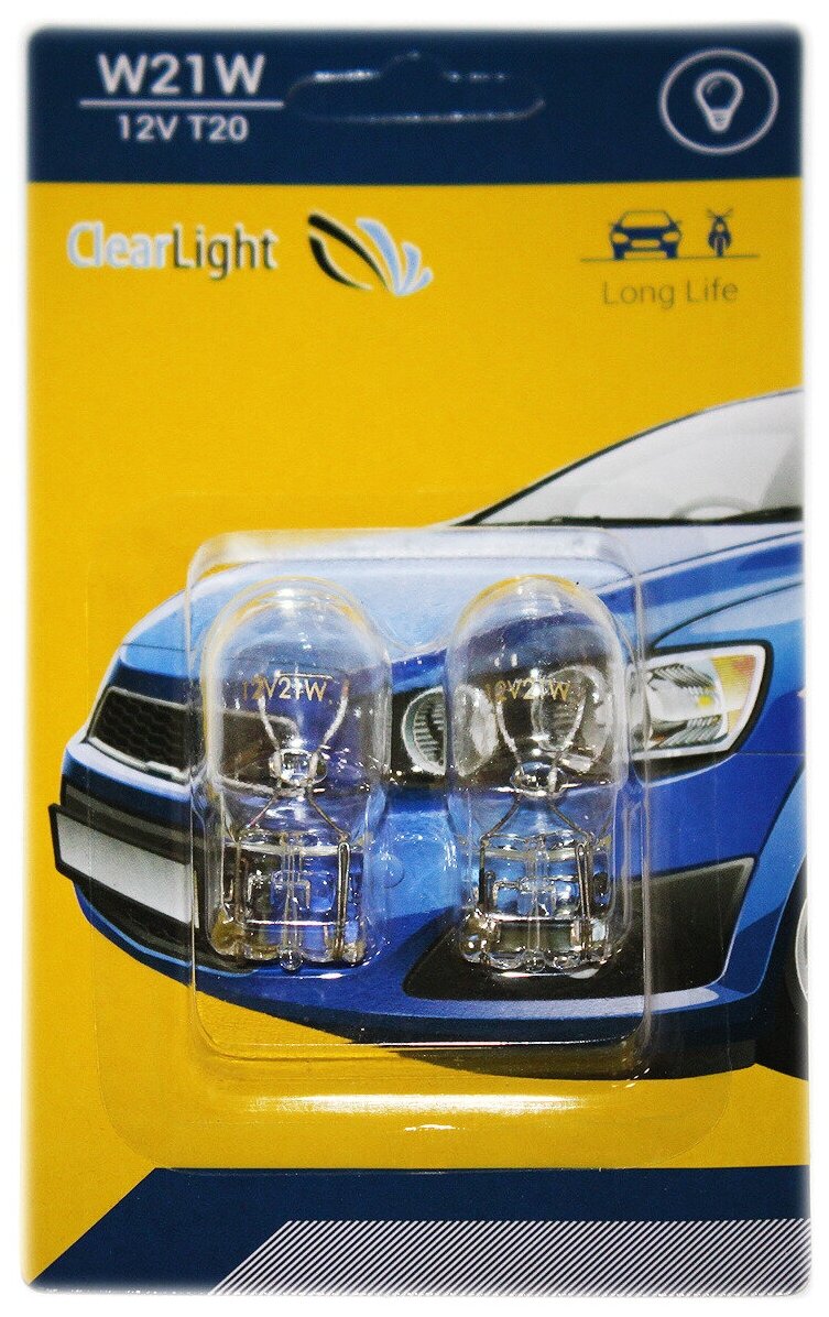CLEARLIGHT CLW21W12V2B Лампа ClearLight W21W 12V 2B (блистер 2 шт.)