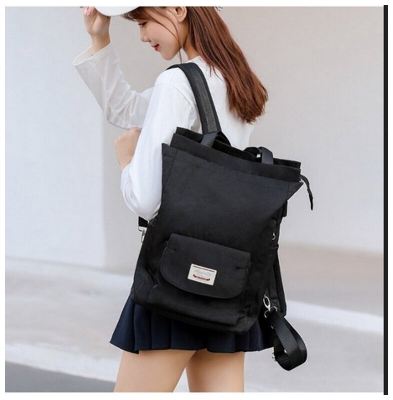 Модная женский рюкзак для ноутбука черный