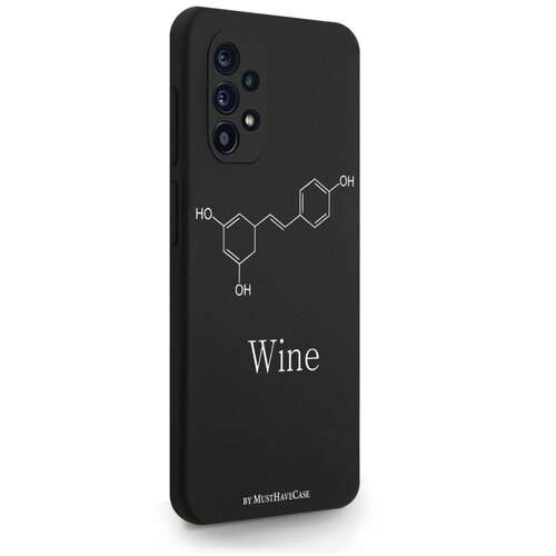 Черный силиконовый чехол MustHaveCase для Samsung Galaxy A32 Молекула вина для Самсунг Галакси A32
