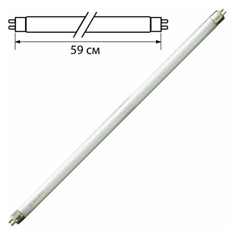 Лампа люминесцентная OSRAM L18/640, 18Вт, цокольG13, в виде трубки, длина 59см, холодный белый свет