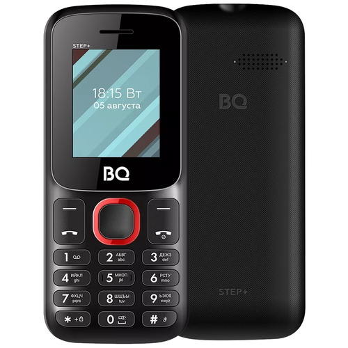 Телефон BQ 1848 Step+, 2 SIM, черно-красный мобильный телефон bq 1848 step white blue 2 sim