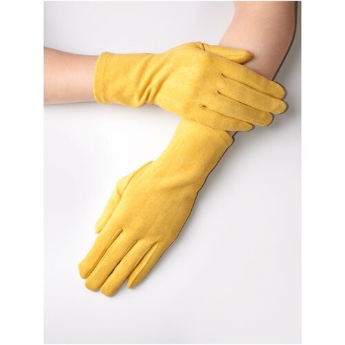 фото Перчатки трикотажные демисезонные touch frimis, цвет: желтый