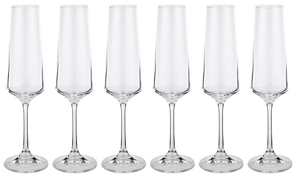 Набор бокалов для шампанского из 6 шт naomi/corvus 160 мл Crystalite (669-157)