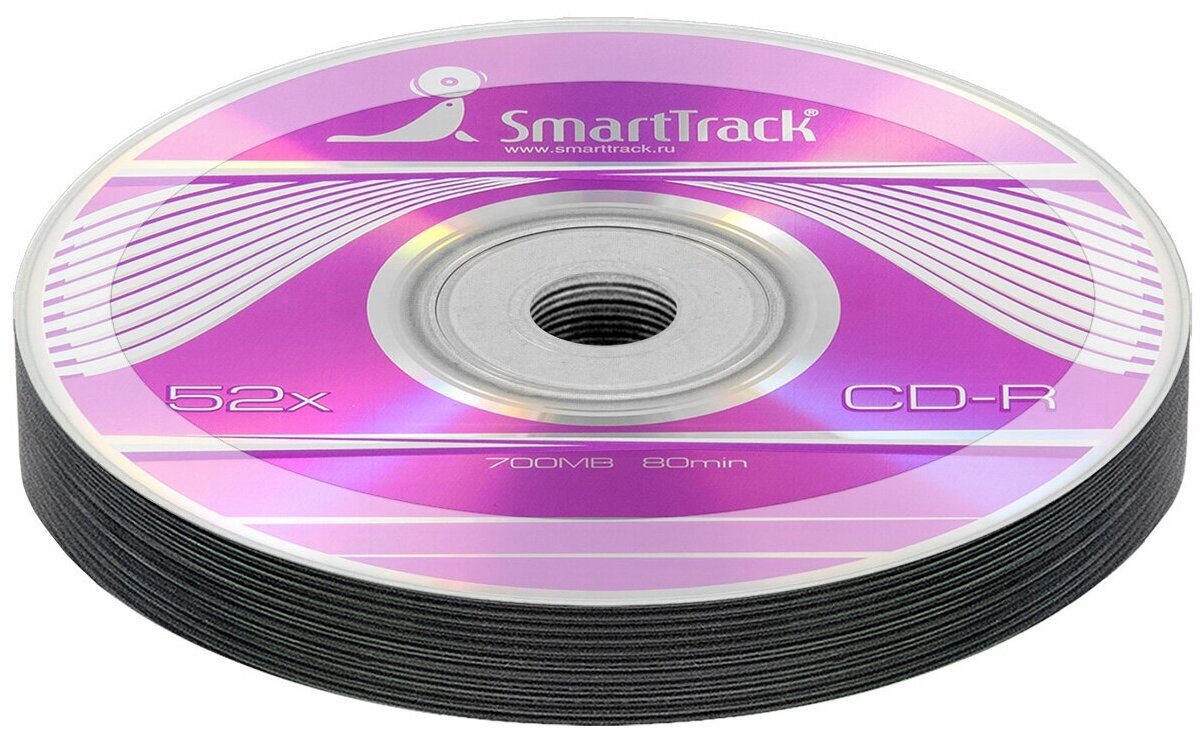 Диск CD-R 700Mb 52x SmartTrack bulk, упаковка 10 шт.