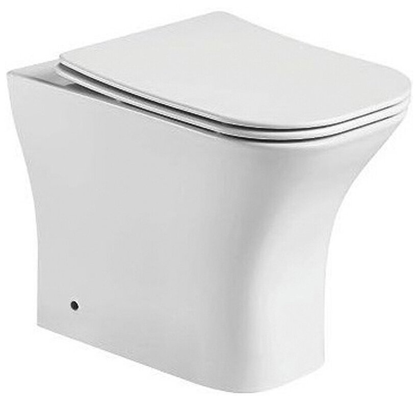 фото Унитаз CeramaLux 215D приставной с сиденьем Микролифт