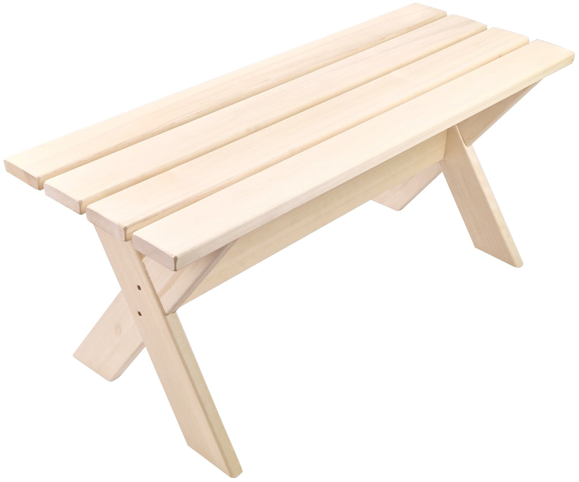 Скамейка деревянная 1 метр из Вологодской осины. Для сада / дома / бани /сауны