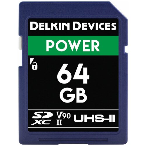 Карта памяти Delkin Devices Power SDXC 64GB 2000X UHS-II V90 карта памяти delkin devices power sdxc 256gb 2000x uhs ii v90