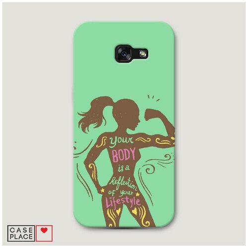 фото Чехол пластиковый samsung galaxy a5 2017 силуэт спортивной девушки case place