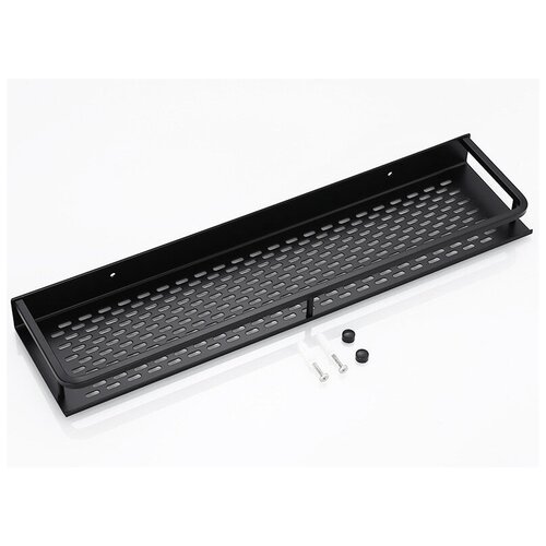 Полка черная матовая 50см