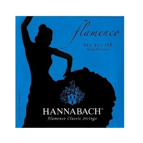 827HT Blue FLAMENCO Комплект струн для классической гитары желтый нейлон/посеребренные Hannabach струны hannabach 728mtc