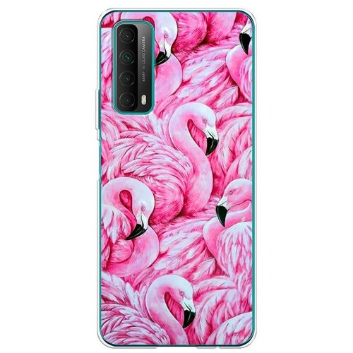 фото Силиконовый чехол "принт розовые фламинго" на huawei p smart 2021 / хуавей п смарт 2021 case place
