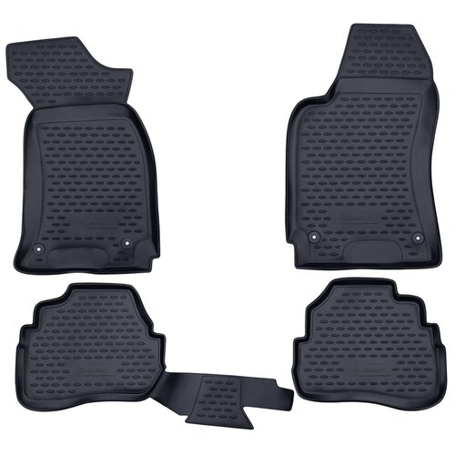 фото Коврики в салон vw passat b5, 1996-2005, 4 шт. (полиуретан, серые) element
